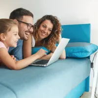 family on laptop